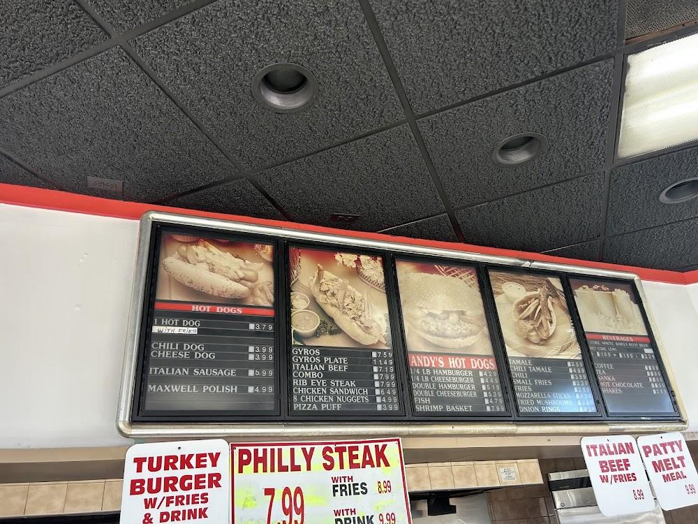 Andy's Hot Dogs Menu image 3